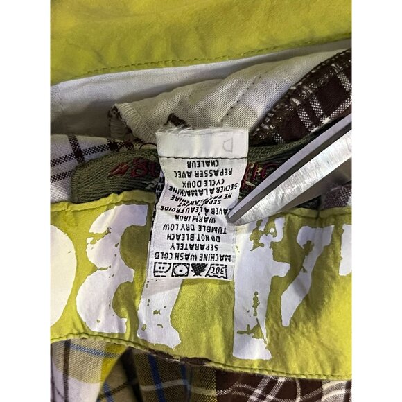 Billabong Shorts Juniors 9 Used Brown Plaid Y2K - Picture 8 of 12